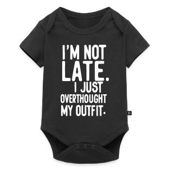 Je ne suis pas en retard, j’ai juste trop réfléchi à ma tenue - Body à manches courtes Premium Bébé - noir - Devant