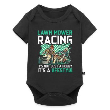 Rasenmäherrennen Rennrasenmäher - Baby Premium Kurzarmbody - Schwarz - Vorne