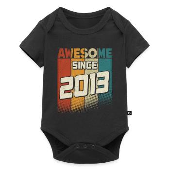 Awesome since 2013 Mädchen Junge 11. Geburtstag - Baby Premium Kurzarmbody - Schwarz - Vorne