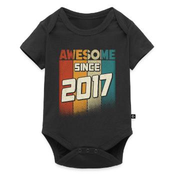 Awesome since 2017 Girl Boy 7th Birthday - Baby Premium short-sleeve bodysuit - black - Front