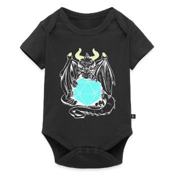 dragon, creature, mythical creature, fairy tale, fairy tale character - Baby Premium short-sleeve bodysuit - black - Front