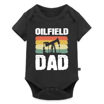 Oilfield Dad Ölfeldarbeiter - Baby Premium Kurzarmbody - Schwarz - Vorne