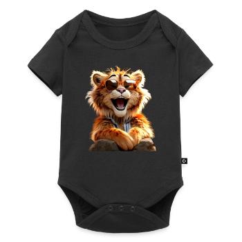 Tiger Big Cat Wild Cats Lover Cute Tiger - Baby Premium short-sleeve bodysuit - black - Front