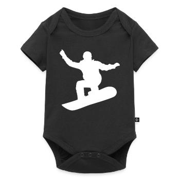 Snowboard, Halfpipe, Wintersport, Skiurlaub - Baby Premium Kurzarmbody - Schwarz - Vorne