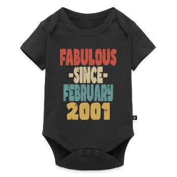 Fabelhafter Februar 2001 - Baby Premium Kurzarmbody - Schwarz - Vorne