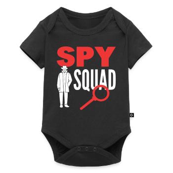 Spy Squad Privatdetektiv - Baby Premium Kurzarmbody - Schwarz - Vorne