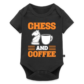 Chess And Coffee Schachmeister - Baby Premium Kurzarmbody - Schwarz - Vorne