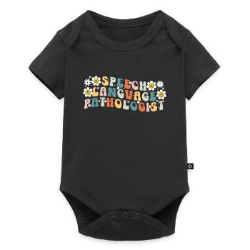 Orthophoniste Groovy SLP - Body à manches courtes Premium Bébé - noir - Devant