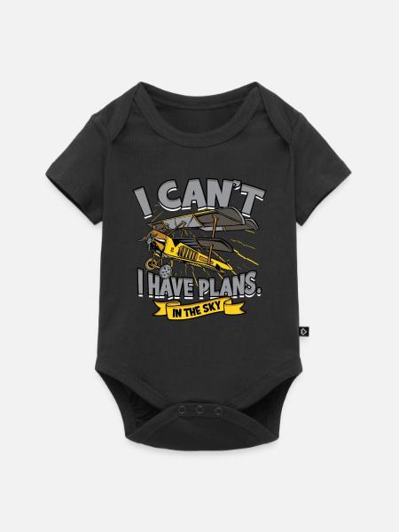 Modellflugzeug Modellflieger - Baby Premium Kurzarmbody - Schwarz