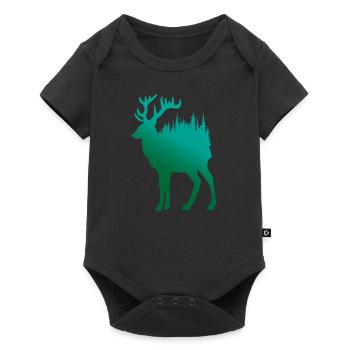 Forest Soul Hirsch - Close to Nature - Baby Premium short-sleeve bodysuit - black - Front