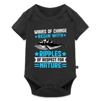 Waves of Change begin with ripples of respect for - Baby Premium short-sleeve bodysuit - black - Front