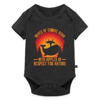 Waves of Change begin with ripples of respect for - Baby Premium short-sleeve bodysuit - black - Front