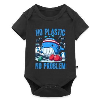 No Plastic No Problem - Baby Premium short-sleeve bodysuit - black - Front