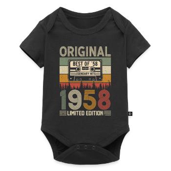 Born legends 1958 - Baby Premium short-sleeve bodysuit - black - Front