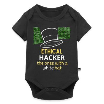 Ethical Hacker White Hat - Body à manches courtes Premium Bébé - noir - Devant