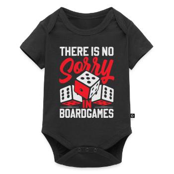 There Is No Sorry In Board Games - Baby Premium Kurzarmbody - Schwarz - Vorne