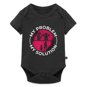 Belgian Malinois Lover My Problem My Pictogram Mom - Baby Premium short-sleeve bodysuit - black - Front