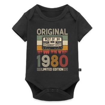 Surprise d’anniversaire des années 1980 - Body à manches courtes Premium Bébé - noir - Devant