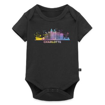 Charlottean's Skyline Charlotte - Baby Premium short-sleeve bodysuit - black - Front
