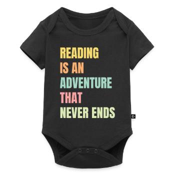 Reading is an adventure book lover - Baby Premium short-sleeve bodysuit - black - Front