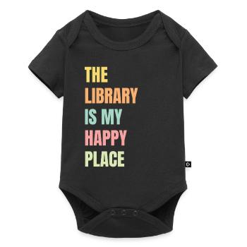 Bibliothèque livre amant lecture rat de bibliothèque - Body à manches courtes Premium Bébé - noir - Devant