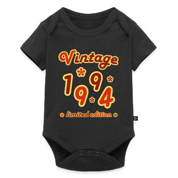 Vintage 1994 Birthday Funny Retro Numbers - Body à manches courtes Premium Bébé - noir - Devant