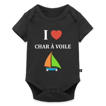 Humour Char à voile - Body à manches courtes Premium Bébé - noir - Devant