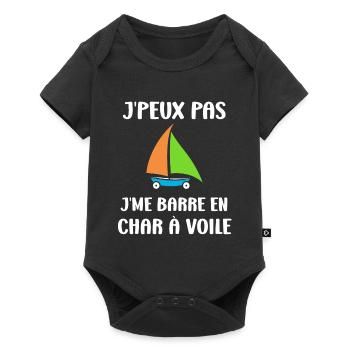 Humour Char à voile - Body à manches courtes Premium Bébé - noir - Devant