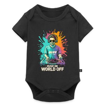 DJ Musique Sur Le Monde Off Disc Jockeys - Body à manches courtes Premium Bébé - noir - Devant