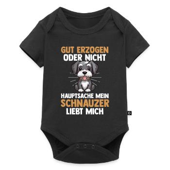 Schnauzer géant Schnauzer chien - Body à manches courtes Premium Bébé - noir - Devant
