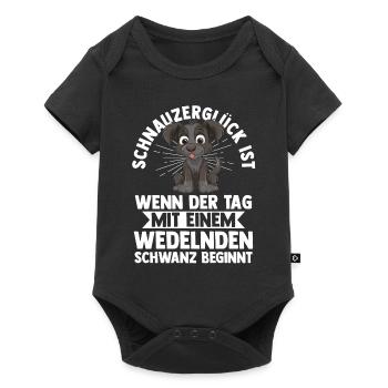Schnauzer géant Schnauzer chien - Body à manches courtes Premium Bébé - noir - Devant