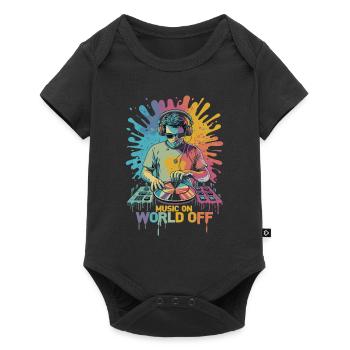 DJ Musique Sur Le Monde Off Disc Jockeys - Body à manches courtes Premium Bébé - noir - Devant