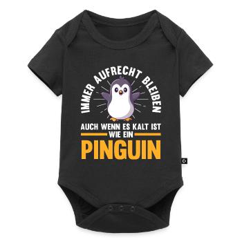 Pingouin mignon - Body à manches courtes Premium Bébé - noir - Devant