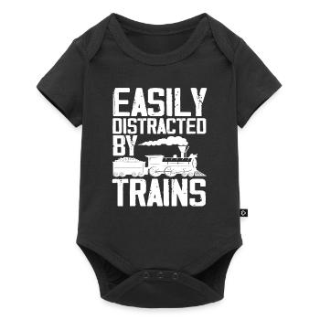 Hobby Railwayman Young Man Train Trains - Baby Premium short-sleeve bodysuit - black - Front