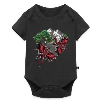 Fantasy Dragon Figurine Magic Fairy Tale Fairy Tale Character - Baby Premium short-sleeve bodysuit - black - Front