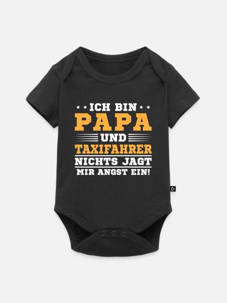 Papa Und Taxifahrer - Baby Premium Kurzarmbody - Schwarz