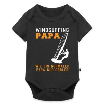 Cool windsurfing dad - Baby Premium short-sleeve bodysuit - black - Front