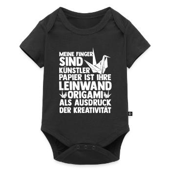 Japanese Folding Art Origami - Baby Premium short-sleeve bodysuit - black - Front
