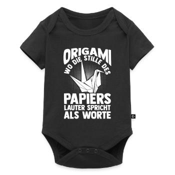 Japanese Folding Art Origami - Baby Premium short-sleeve bodysuit - black - Front