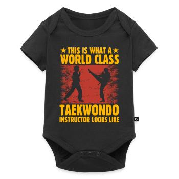 C’est ce qu’est un instructeur de taekwondo de classe mondiale - Body à manches courtes Premium Bébé - noir - Devant