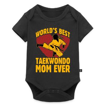 La meilleure maman taekwondo du monde - Body à manches courtes Premium Bébé - noir - Devant