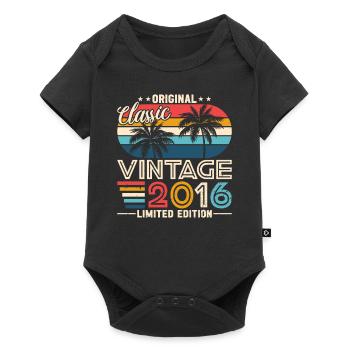 2016 Birthday 2016 Born In 2016 Birthday - Baby Premium short-sleeve bodysuit - black - Front