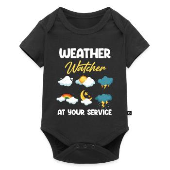 Des observateurs météo à votre service plus drôle - Body à manches courtes Premium Bébé - noir - Devant