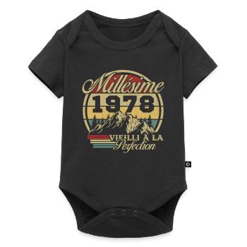 Millésime 1978, Cadeau D'anniversaire Vintage 1978 - Body à manches courtes Premium Bébé - noir - Devant