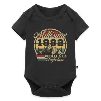 Millésime 1982, Cadeau D'anniversaire Vintage 1982 - Body à manches courtes Premium Bébé - noir - Devant