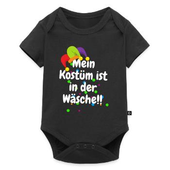 Mon Costume Est Dans Le Costume De Carnaval De Blanchisserie - Body à manches courtes Premium Bébé - noir - Devant