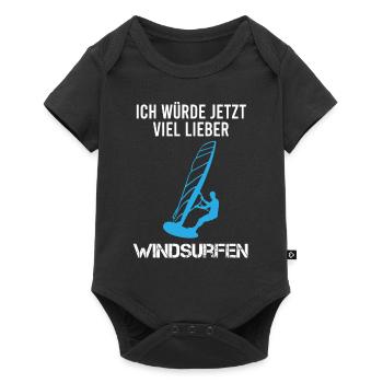 Prefer Windsurfing - Now - Baby Premium short-sleeve bodysuit - black - Front