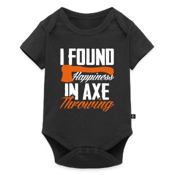 Axtwurf Axt Werfen Glück Leidenschaft - Baby Premium Kurzarmbody - Schwarz - Vorne