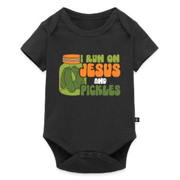 Pickles & Jesus Pickle Vegetable Growing - Baby Premium short-sleeve bodysuit - black - Front