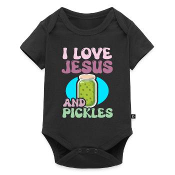 Pickles & Jesus Pickle Vegetable Growing - Baby Premium short-sleeve bodysuit - black - Front